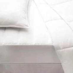 Best Sale 😍 Light and Lofty Channel Stitch Down Alternative King Mattress Pad by Allied Home 👏