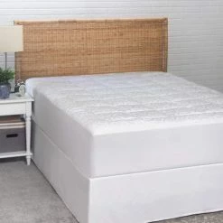 Cheap ✔️ Candice Olson 300 Thread Count 100% Cotton Jacquard Queen Mattress Pad by Allied Home 🥰