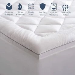 Outlet ⌛ Allergen Barrier Medium Extra Deep Pocket Down Alternative King Mattress Pad by Allied Home ❤️