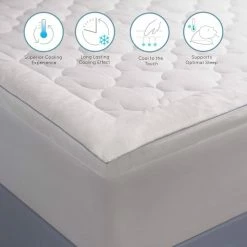 Outlet 💯 Serenity Cool Sleep Extra Deep Pocket Down Alternative King Mattress Pad by Allied Home ❤️ -Allied Home Shop allied home mattress pads mp001905e 1f 1000