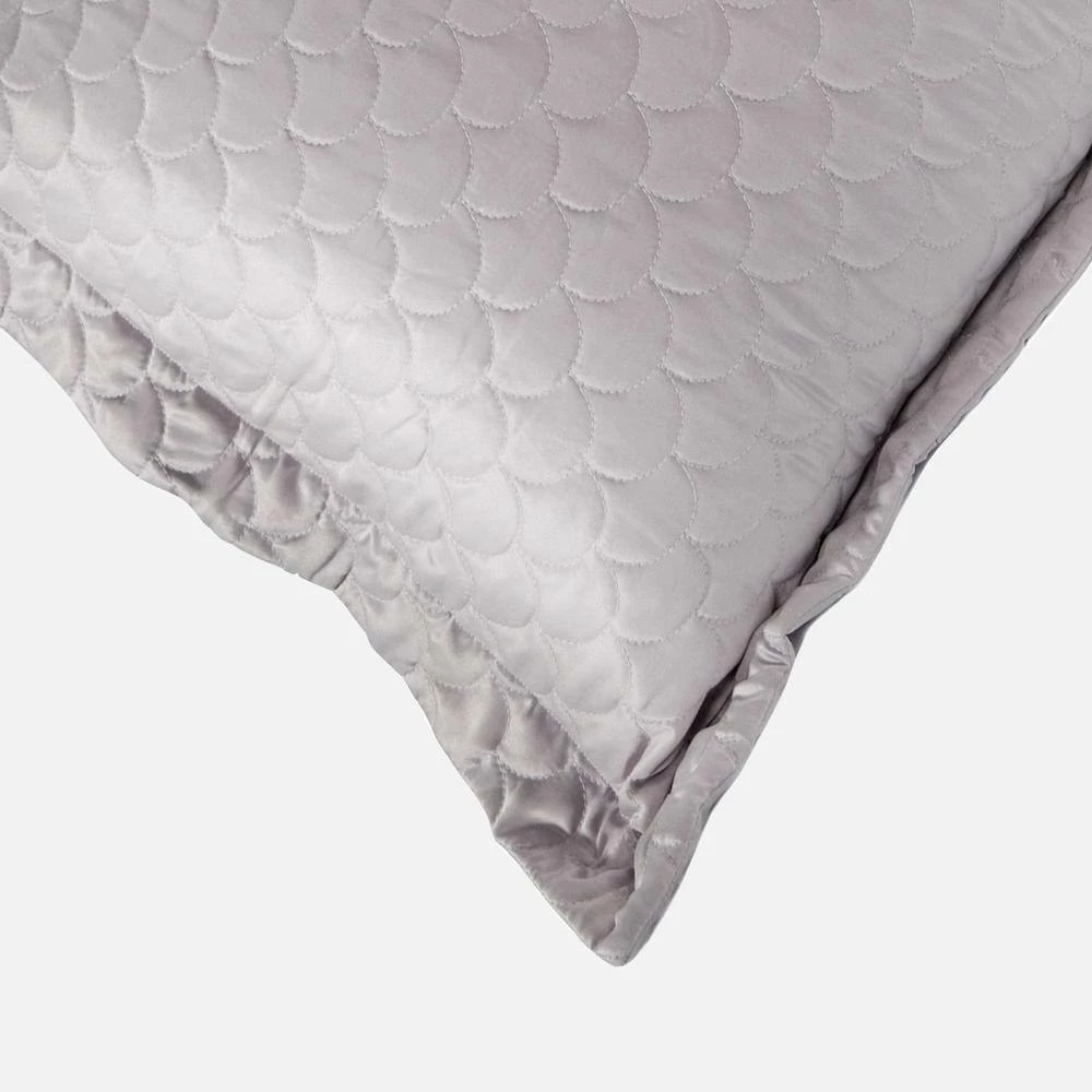 Brand new π Nikki Chu Scallop Quilted Soft Pewter King Pillow Sham by Allied Home π 6 Brand new π Nikki Chu Scallop Quilted Soft Pewter King Pillow Sham by Allied Home π - Image 4
