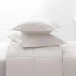 Cheap 🥰 Set of 2 Soft Touch Cotton Twill White Standard Pillow Shams by Allied Home 🤩