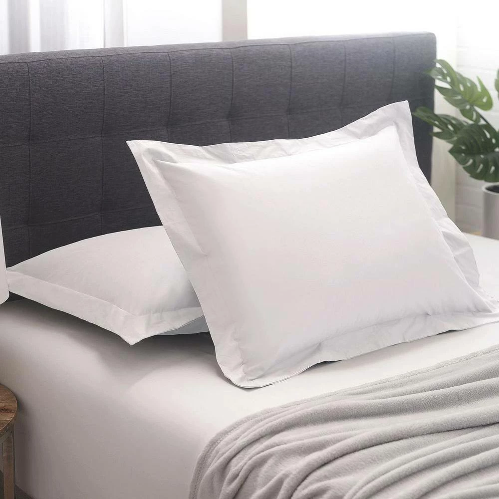 Cheap π₯° Set of 2 Soft Touch Cotton Twill White Standard Pillow Shams by Allied Home π€© 4 Cheap π₯° Set of 2 Soft Touch Cotton Twill White Standard Pillow Shams by Allied Home π€© - Image 2