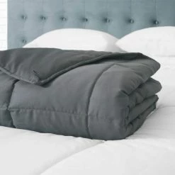 Deals ✨ 300 Thread Count Cotton Grey Weighted Blanket by Allied Home 😉