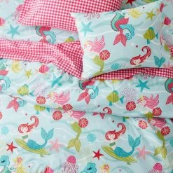 New ⌛ Company Kids Ocean Mermaid 2-Piece Multicolored Organic Cotton Percale Twin Duvet Cover Set by Company Kids by The Company Store 👍 -Allied Home Shop company kids by the company store bedding sets 30338n t multi 40 1000