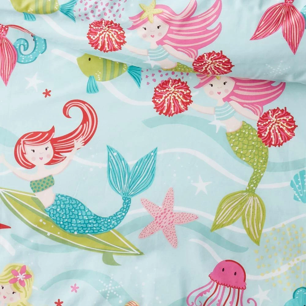 Wholesale β Company Kids Ocean Mermaid Multicolored Organic Cotton Percale Full/Queen Comforter Set by Company Kids by The Company Store π₯ 7 Wholesale β Company Kids Ocean Mermaid Multicolored Organic Cotton Percale Full/Queen Comforter Set by Company Kids by The Company Store π₯ - Image 5