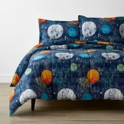 Coupon 👏 Company Kids Space Travel 3-Piece Multicolored Organic Cotton Percale Full/Queen Comforter Set by Company Kids by The Company Store ❤️