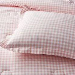 New ⌛ Company Kids Gingham 2-Piece Petal Pink Organic Cotton Percale Twin Duvet Cover Set by Company Kids by The Company Store 👍 -Allied Home Shop company kids by the company store bedding sets 30354n t ptl pnk 40 1000