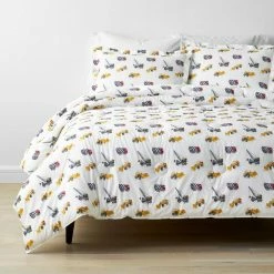 Buy 🔥 Company Kids Builder's Site 2-Piece Multicolored Organic Cotton Percale Twin Comforter Set by Company Kids by The Company Store ✔️
