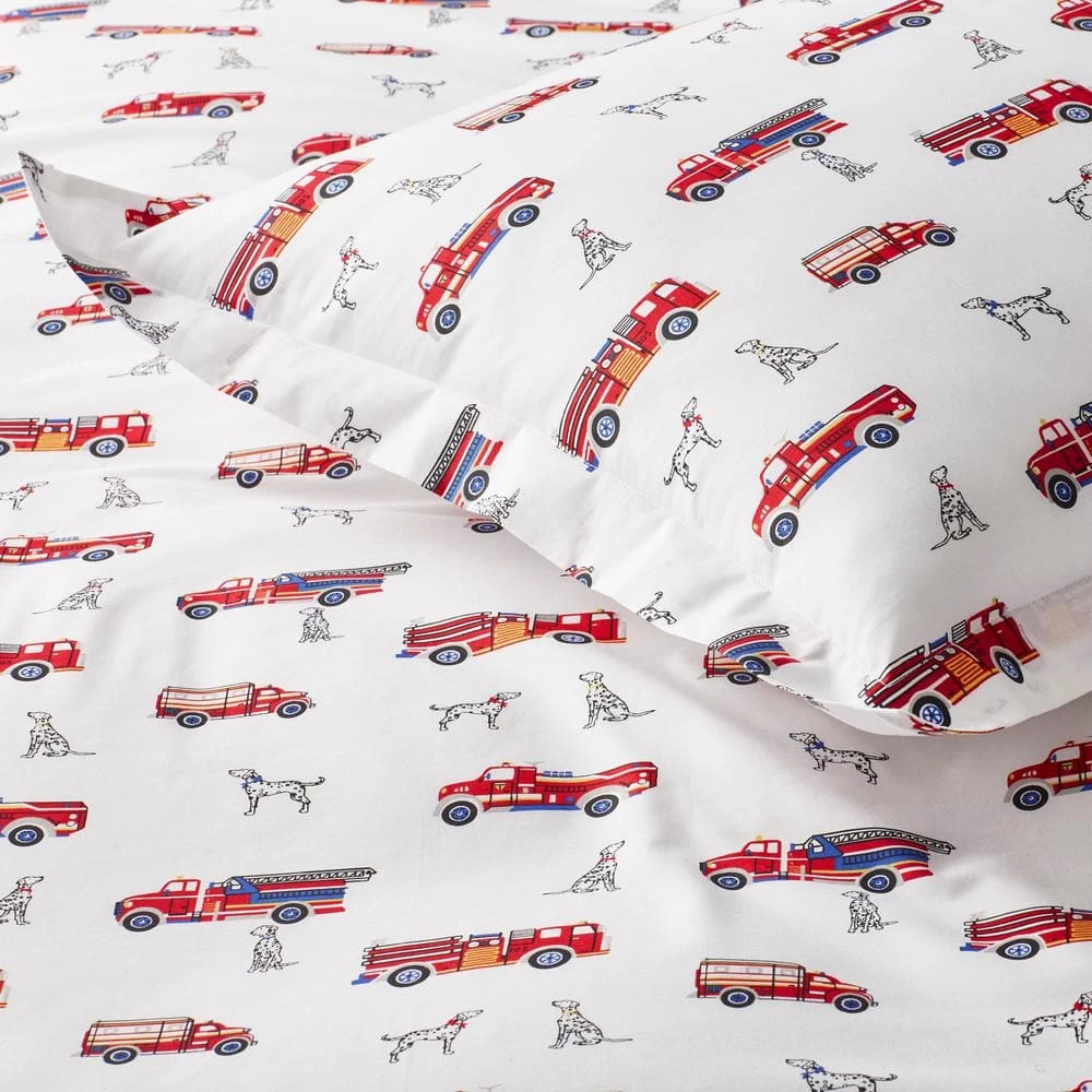 Buy π― Company Kids Fireman's Best Friend 3-Piece Multicolored Organic Cotton Percale Full Comforter Set by Company Kids by The Company Store π 5 Buy π― Company Kids Fireman's Best Friend 3-Piece Multicolored Organic Cotton Percale Full Comforter Set by Company Kids by The Company Store π - Image 3