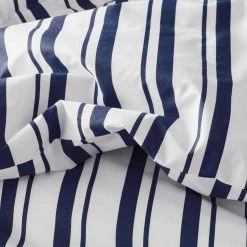Flash Sale ⌛ Company Kids Stripe 2-Piece Blue Organic Cotton Percale Twin Comforter Set by Company Kids by The Company Store 🔥 -Allied Home Shop company kids by the company store bedding sets 30358p t blue 1d 1000