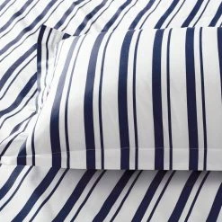 Flash Sale ⌛ Company Kids Stripe 2-Piece Blue Organic Cotton Percale Twin Comforter Set by Company Kids by The Company Store 🔥 -Allied Home Shop company kids by the company store bedding sets 30358p t blue a0 1000