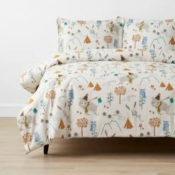 New 👍 Company Kids Forest Campers 2-Piece Multicolored Organic Cotton Percale Twin Duvet Cover Set by Company Kids by The Company Store ❤️