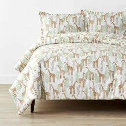 Brand new 👍 Company Kids Giraffe Play Multi Twin Organic Cotton Percale Duvet Cover Set by Company Kids by The Company Store 🔔