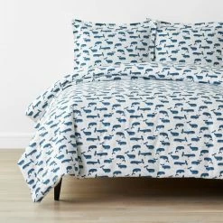 Wholesale π Company Kids Whale School Blue Multi Twin Organic Cotton Percale Duvet Cover Set by Company Kids by The Company Store π