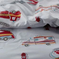 Top 10 ⭐ Firetrucks Multicolored Graphic Organic Cotton Percale Twin Comforter by Company Kids by The Company Store 🧨 -Allied Home Shop company kids by the company store comforters 30331e t multi a0 1000