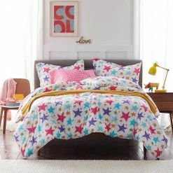 New 😀 Bright Stars Multicolored Graphic Organic Cotton Percale Twin Comforter by Company Kids by The Company Store 😉