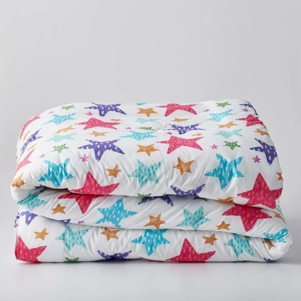 New π Bright Stars Multicolored Graphic Organic Cotton Percale Twin Comforter by Company Kids by The Company Store π 6 New π Bright Stars Multicolored Graphic Organic Cotton Percale Twin Comforter by Company Kids by The Company Store π - Image 4