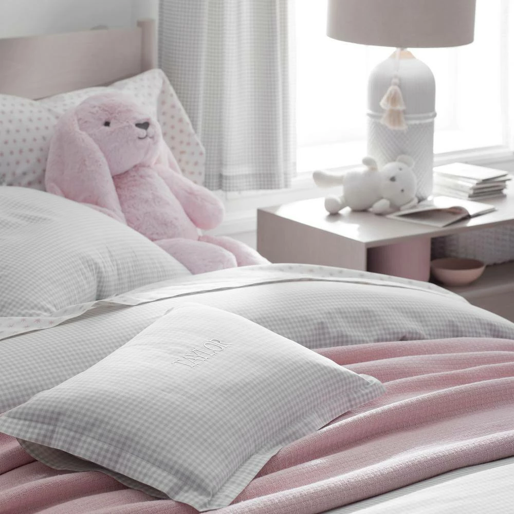 Deals 👍 Company Kids Ditsy Gingham Gray Organic Cotton Percale Toddler Comforter Set by Company Kids by The Company Store 🔔 7 Deals 👍 Company Kids Ditsy Gingham Gray Organic Cotton Percale Toddler Comforter Set by Company Kids by The Company Store 🔔 - Image 5