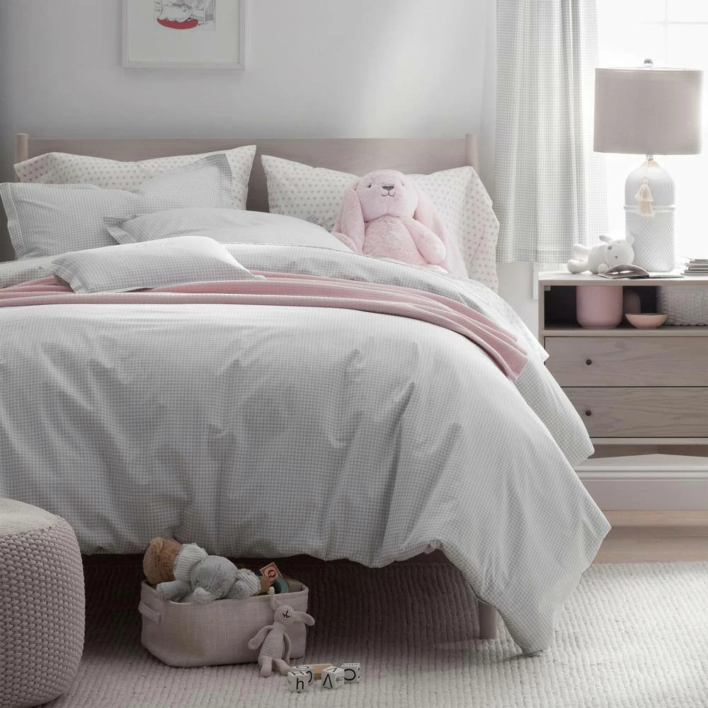 Deals 👍 Company Kids Ditsy Gingham Gray Organic Cotton Percale Toddler Comforter Set by Company Kids by The Company Store 🔔 6 Deals 👍 Company Kids Ditsy Gingham Gray Organic Cotton Percale Toddler Comforter Set by Company Kids by The Company Store 🔔 - Image 4