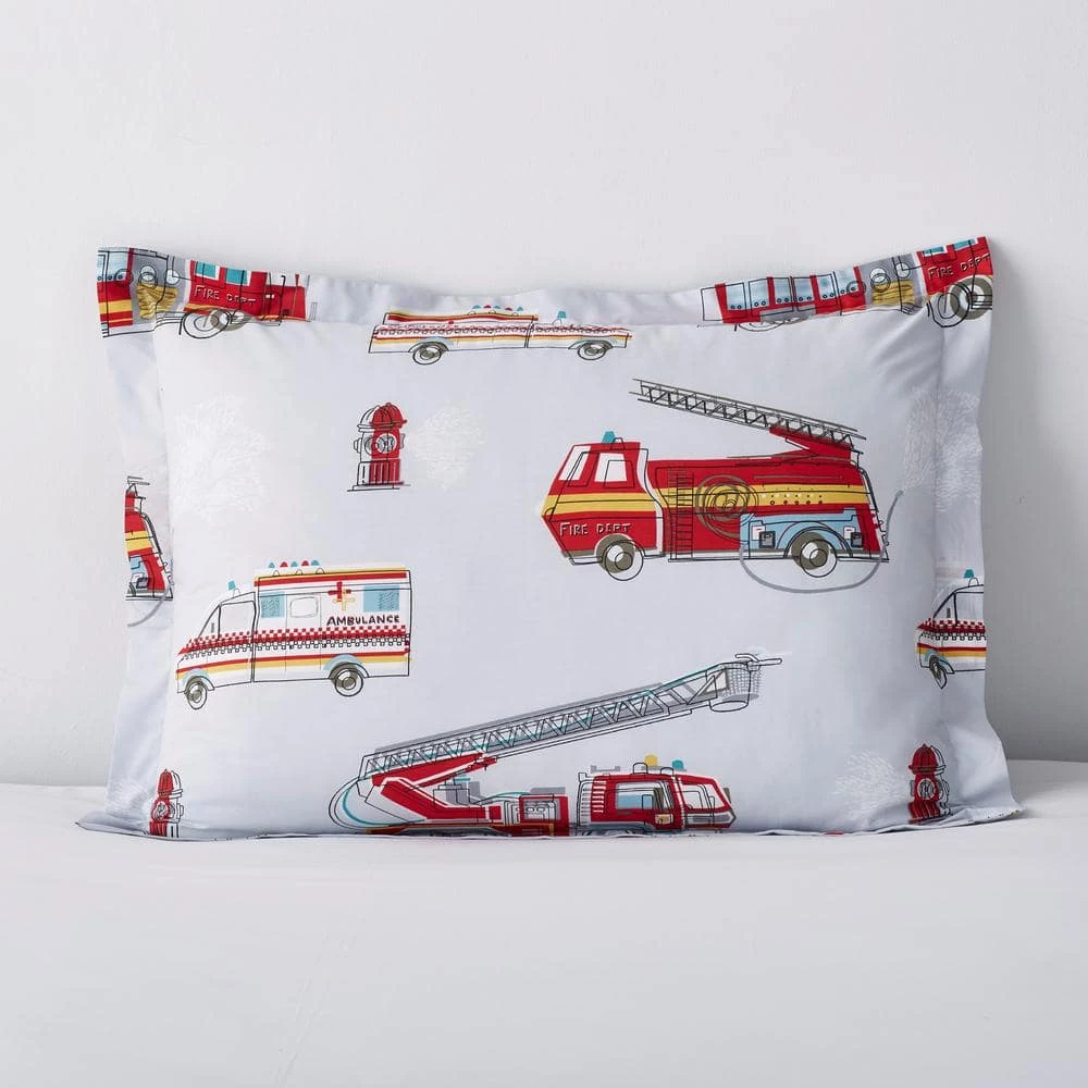 Deals π Firetrucks Multicolored Graphic 200-Thread Count Organic Cotton Percale Standard Sham by Company Kids by The Company Store βοΈ 3 Deals π Firetrucks Multicolored Graphic 200-Thread Count Organic Cotton Percale Standard Sham by Company Kids by The Company Store βοΈ