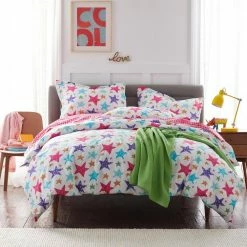 Deals 💯 Bright Stars Multicolored Graphic 200-Thread Count Organic Cotton Percale Standard Sham by Company Kids by The Company Store 🧨 -Allied Home Shop company kids by the company store pillowcases 30335f std multi 40 1000