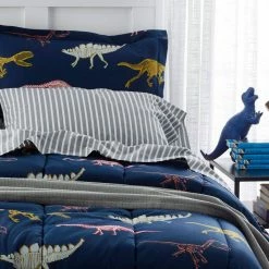 Best Pirce 💯 Skeleton Dino Multicolored Graphic 200 Thread Count Cotton Percale Standard Sham by Company Kids by The Company Store 💯 -Allied Home Shop company kids by the company store pillowcases 30341f std multi a0 1000