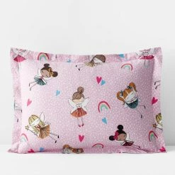 Cheapest 🔥 Company Kids Fairy Ballerina Multicolored Organic Cotton Percale Standard Sham by Company Kids by The Company Store ❤️