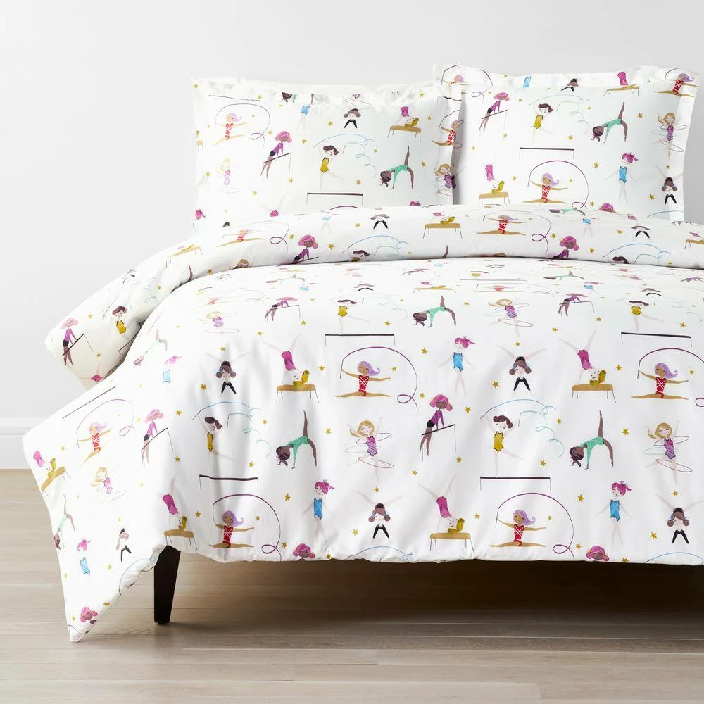 Cheap 🧨 Company Kids Little Gymnasts Organic Multicolored Cotton Percale Standard Pillowcase (Set of 2) by Company Kids by The Company Store 🤩 4 Cheap 🧨 Company Kids Little Gymnasts Organic Multicolored Cotton Percale Standard Pillowcase (Set of 2) by Company Kids by The Company Store 🤩 - Image 2