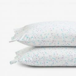 Buy 👍 Company Kids Starlight Turquoise Organic Cotton Percale Standard Pillowcase (Set of 2) by Company Kids by The Company Store ✨