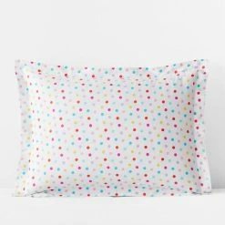 Deals ❤️ Company Kids Multi Dots Organic Cotton Percale Standard Sham by Company Kids by The Company Store 😀