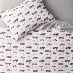 Top 10 ⌛ Company Kids Fireman's Best Friend Multicolored Organic Cotton Percale Standard Pillowcase (Set of 2) by Company Kids by The Company Store ❤️ -Allied Home Shop company kids by the company store pillowcases 30356c std multi 40 1000
