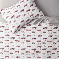 Promo 🔥 Company Kids Fireman's Best Friend Multicolored Organic Cotton Percale Standard Sham by Company Kids by The Company Store 🎁 -Allied Home Shop company kids by the company store pillowcases 30356f std multi 40 1000