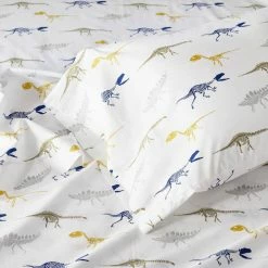 Flash Sale 🧨 Company Kids Dinosaur Fossils Multicolored Organic Cotton Percale Standard Pillowcase (Set of 2) by Company Kids by The Company Store 🔥 -Allied Home Shop company kids by the company store pillowcases 30357c std multi 1d 1000