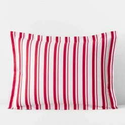 Best deal 🔥 Company Kids Stripe Red Organic Cotton Percale Standard Sham by Company Kids by The Company Store ❤️