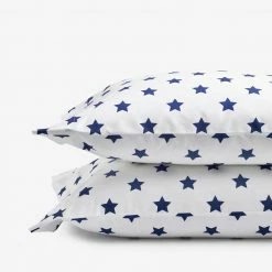 Deals ⭐ Company Kids Stars Blue Organic Cotton Percale Standard Pillowcase (Set of 2) by Company Kids by The Company Store 🤩