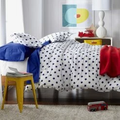 Deals 🔥 Company Kids Stars Blue Organic Cotton Percale Standard Sham by Company Kids by The Company Store ✨ -Allied Home Shop company kids by the company store pillowcases 30359f std blue 40 1000