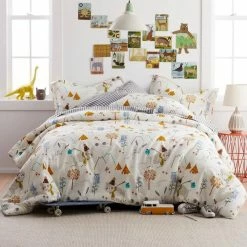 New ⭐ Company Kids Forest Campers Organic Multicolored Cotton Percale Standard Pillowcase (Set of 2) by Company Kids by The Company Store 🎉 -Allied Home Shop company kids by the company store pillowcases 35044c std multi 40 1000