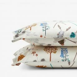 New β Company Kids Forest Campers Organic Multicolored Cotton Percale Standard Pillowcase (Set of 2) by Company Kids by The Company Store π