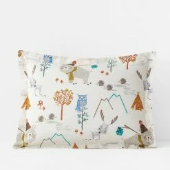 Budget 🎉 Company Kids Forest Campers Organic Multicolored Cotton Percale Standard Sham by Company Kids by The Company Store 😉