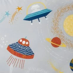 Cheapest 🎁 Company Kids Space Organic Gray Multicolored Cotton Percale Standard Pillowcase (Set of 2) by Company Kids by The Company Store ❤️ -Allied Home Shop company kids by the company store pillowcases 35046c std gray multi 1d 1000