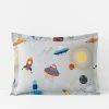 Best Sale ✔️ Company Kids Space Organic Gray Multicolored Cotton Percale Standard Sham by Company Kids by The Company Store ✔️ -Allied Home Shop company kids by the company store pillowcases 35046f std gray multi 64 1000