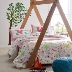 Promo ✨ Company Kids Woodland Organic Multicolored Cotton Percale Standard Pillowcase (Set of 2) by Company Kids by The Company Store 🎁 -Allied Home Shop company kids by the company store pillowcases 35047c std multi a0 1000