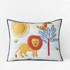Allied Home Shop 27 Cheap βοΈ Company Kids Jungle Animals Handcrafted Multicolored Cotton Blend Standard Sham by Company Kids by The Company Store π€©
