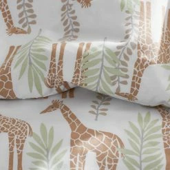 Best Sale 🎁 Company Kids Giraffe Play Multi Organic Cotton Percale Standard Pillowcase (Set of 2) by Company Kids by The Company Store 🎁 -Allied Home Shop company kids by the company store pillowcases 38276c std multi 1d 1000