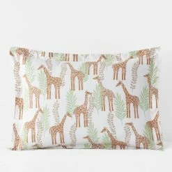 Top 10 🤩 Company Kids Giraffe Play Multi Organic Cotton Percale Standard Sham by Company Kids by The Company Store 🌟