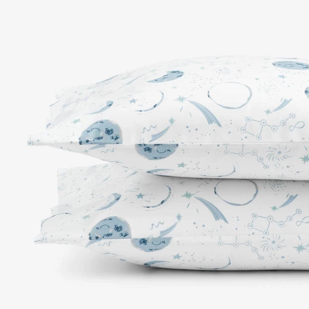 Flash Sale ๐ฅฐ Company Kids Night Sky Blue Multi Organic Cotton Percale Standard Pillowcase (Set of 2) by Company Kids by The Company Store โจ 3 Flash Sale ๐ฅฐ Company Kids Night Sky Blue Multi Organic Cotton Percale Standard Pillowcase (Set of 2) by Company Kids by The Company Store โจ