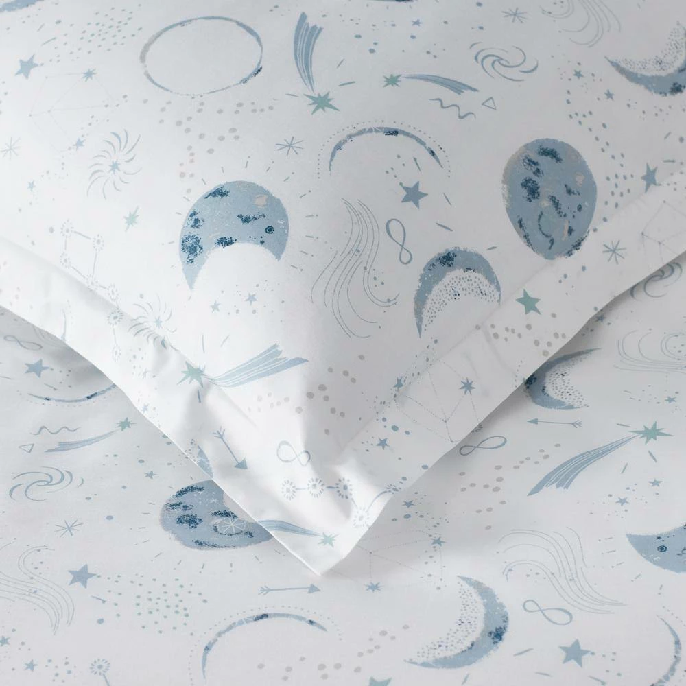 Flash Sale ๐ฅฐ Company Kids Night Sky Blue Multi Organic Cotton Percale Standard Pillowcase (Set of 2) by Company Kids by The Company Store โจ 4 Flash Sale ๐ฅฐ Company Kids Night Sky Blue Multi Organic Cotton Percale Standard Pillowcase (Set of 2) by Company Kids by The Company Store โจ - Image 2
