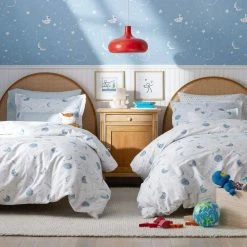 Outlet ✨ Company Kids Night Sky Blue Multi Organic Cotton Percale Standard Sham by Company Kids by The Company Store 🎉 -Allied Home Shop company kids by the company store pillowcases 38277f std blue multi a0 1000