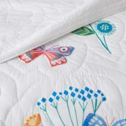 Top 10 ❤️ Company Kids Springtime Handcrafted Multicolored Twin Cotton Blend Quilt by Company Kids by The Company Store 🥰 -Allied Home Shop company kids by the company store quilts 35040a t multi 1d 1000